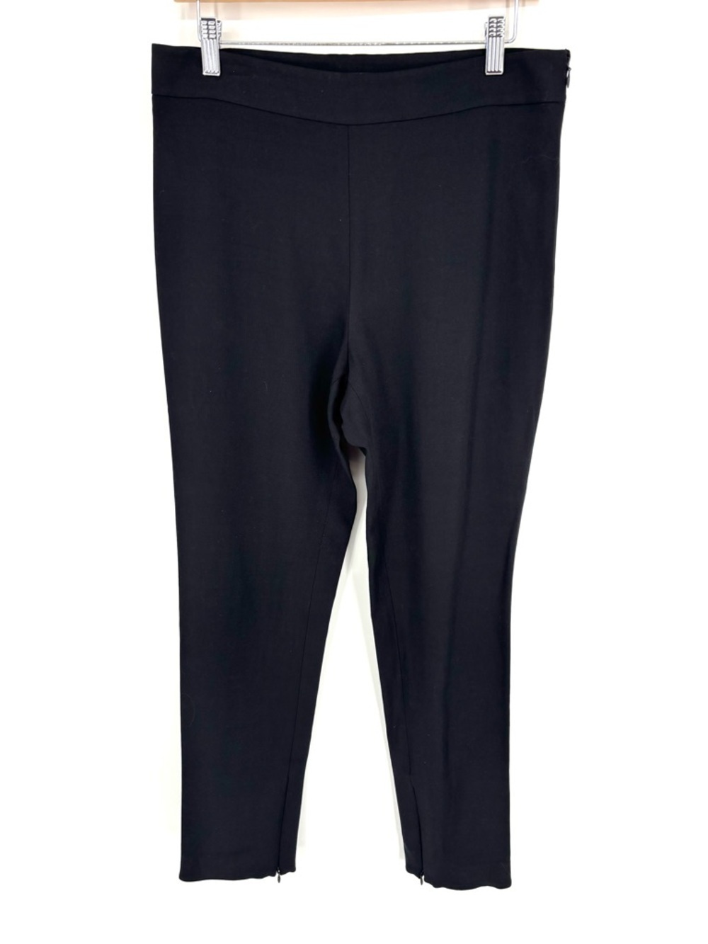 Theory Black Wool Blend Ankle Zip Dress Pant Trousers Women’s Size 12 in EUC!